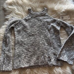 ☕️ KNIT COLD SHOULDER SWEATER☕️